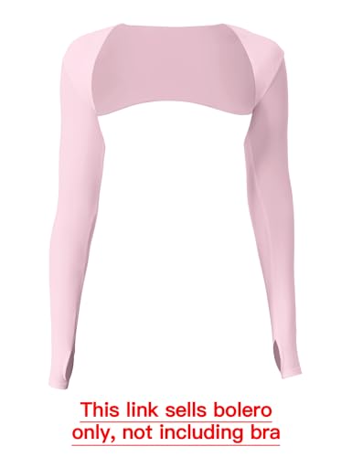 Image of YEOREO Women Crop Top Long Sleeve Bolero Open Front Workout Cropped Shirts Sports Shrug
