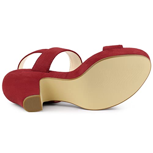 Image of Allegra K Women's Slingback Platform Heels Chunky High Heel Sandals