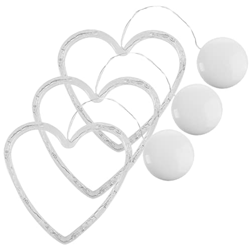 FOYTOKI 3Pcs Heart Shaped Window Hanging Lights Valentines Day Decor for Romantic Atmosphere Warm Light Ambiance for Parties Weddings and Daily Use