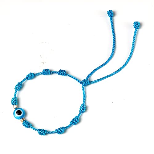 Image of Caiyao Evil Eye Bracelet - Handmade Adjustable Red Black String Knot Lucky Kabbalah Protection Bracelet