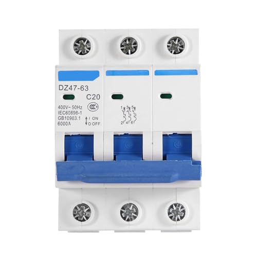 Disyuntor de 20 amperios evite sobrecargas electricas trifasicas con DZ47-63 2