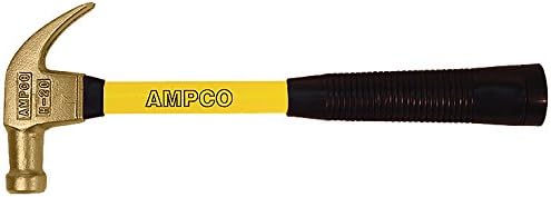 Ampco Safety ToolsH-19FG Hammer, Claw, Non-Sparking, Non-Magnetic, Corrosion Resistant, 0.75 lb, 14" OAL