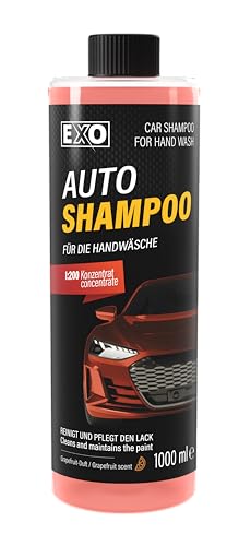 EXO® Autoshampoo Konzentrat mit Grapefruitduft - pH-neutral und schaumstark - entfernt schonend den Schmutz - für bis zu 30 Wäschen