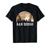 San Diego Skyline City Vintage Baseball Lover T-Shirt