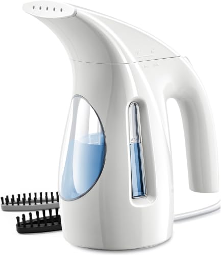 Image of HiLIFE Upgraded Steamer for Clothes, Handheld & Portable, 1100W Powerful Steam, 300ml Big Capacity & No Leak Design, 30S Fast Heat-up, Quick Wrinkle Remover, Compact Size for Travel, 120V(White)