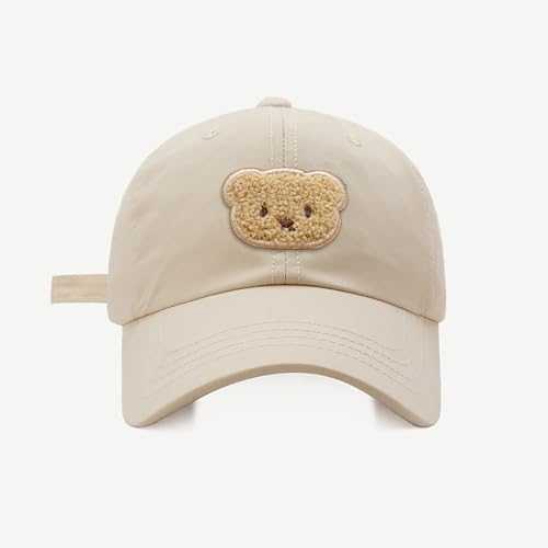 yolrdiw Unisex Cute Bear Embroidered Baseball Cap Cotton Summer Outdoor Sun Hat2
