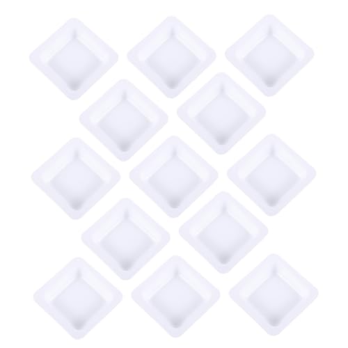 BELLIFFY 50pcs Weighing Pan Scale Pan Pans Laboratory Tray for Weighing Laboratory Weighing Measuring Tray Scale Tray Chemistry Weight Boat Cooking Scale Boat Weighing Boats White Plastic