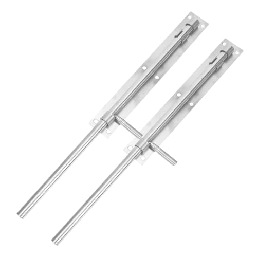 LIFKOME 2個 加厚ステンレス製スライドラッチ 耐久性左右設置可能門扉用ボルトロック ガーデンフェンス木製扉セキュリティ強化