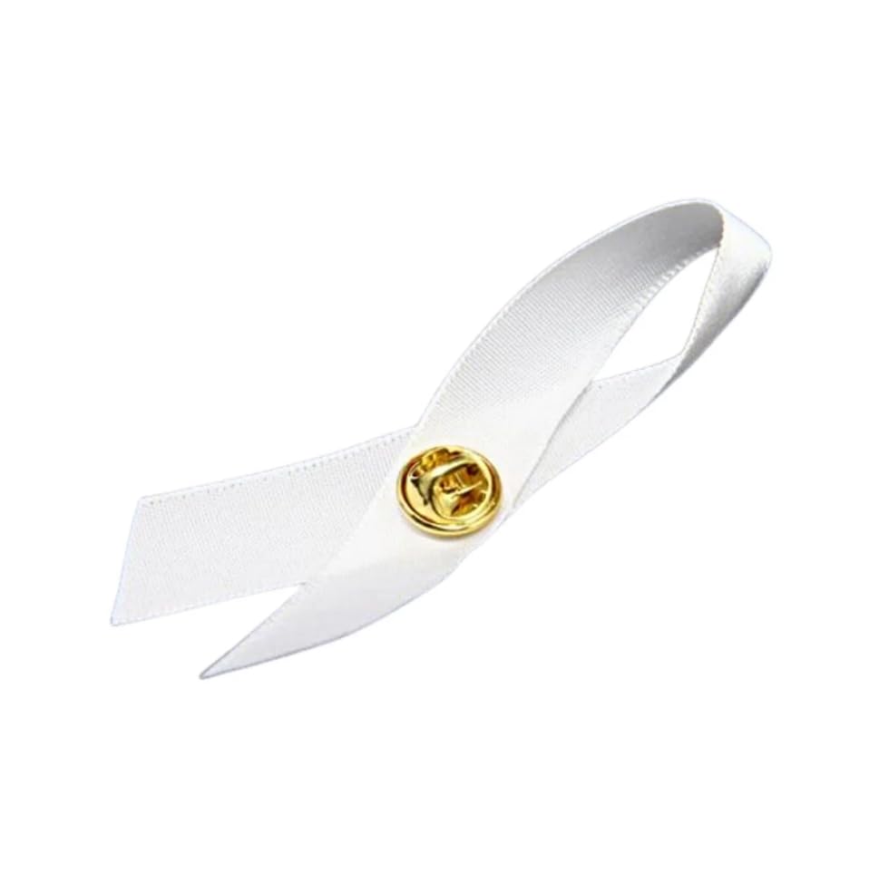 Image of 1 /2 /5 /10 /25 /50 /100pcs Satin Awareness Ribbon Pins (Pick your color), for Cancer & Disease Awareness, Bulk Quantities for Fundraising, Events, Gift Giving