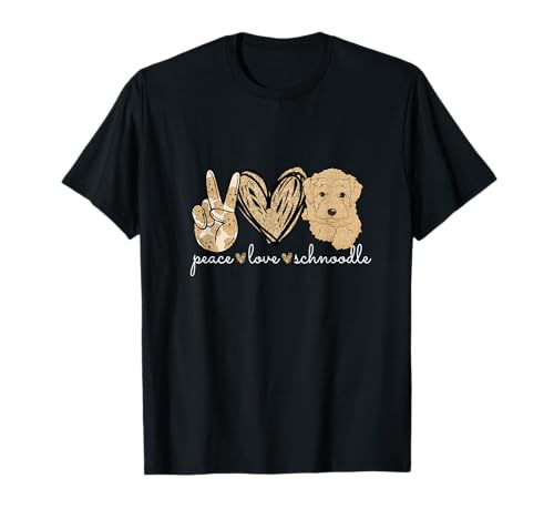 Peace Love Schnoodle Dog Gift T-Shirt