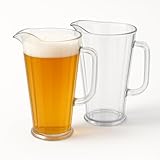 Chabrias Ltd. 4 Pint (2.3L) Beer Jug Polycarbonate Pitcher Jug - Unbreakable, BPA-Free Water & Beer, Versatile UK Made Fridge‑Door Safe Kitchen Pitcher
