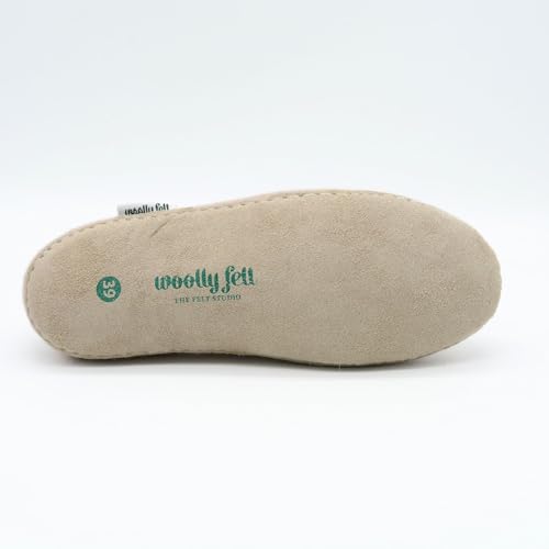 Pale Pink Handmade Slippers- Felt Slipper: Soft, Cozy And Durable- Wool Slip Ons Featuring Pure Suede Leather- Indoor Slides4