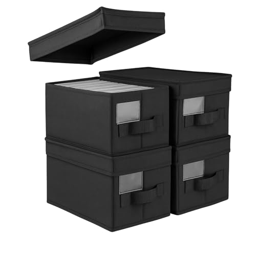 Boîtes de rangement pour CD pliables pour salon et bureau