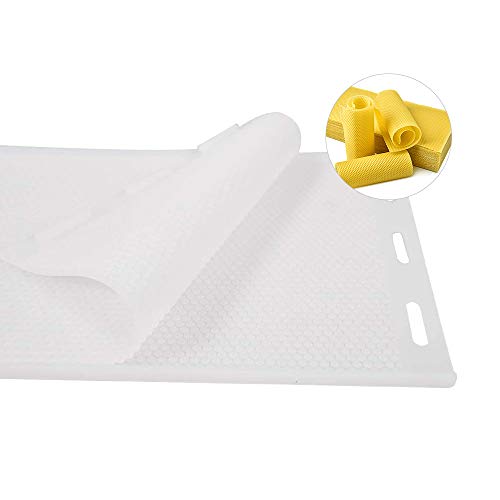 Silicone Flexible Beeswax Foundation 2 Sheets Press Machine White Bee Keeping Supplies