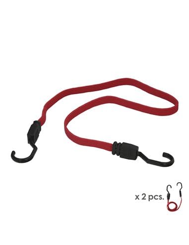 Wolfpack Linea Profesional Pulpo De Goma Plano Reforzado 1,5 Metro (2 Unidades) 100% Latex, Capacidad Amarre 200 Newtons Gomas Elasticas, Cuerda Elastica,