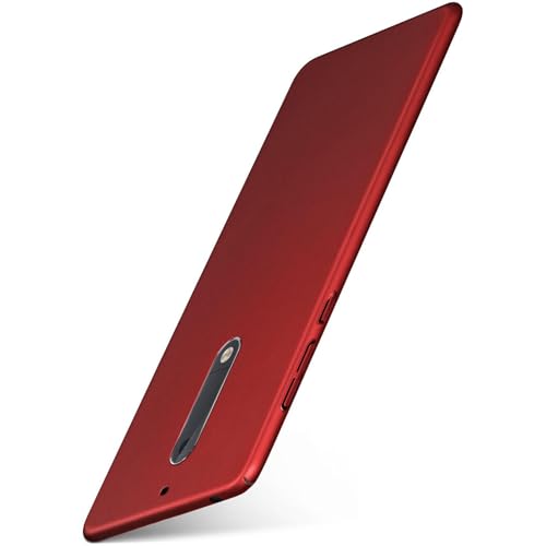 moex® Funda Trasera [Ultrafina] Compatible con Nokia 5 | Metálico Mate Rouge