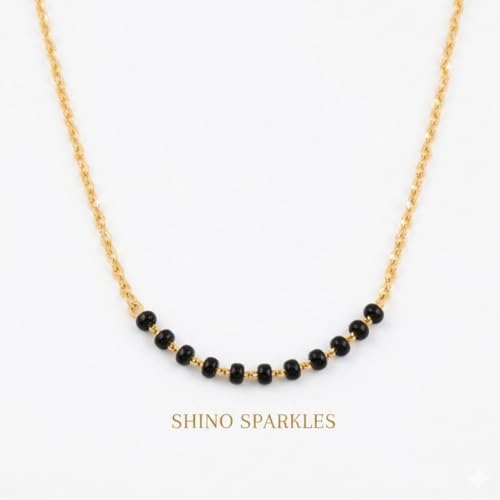 Image of Gold Plated Stylish Trendy Mangalsutra For Women Without Pendant