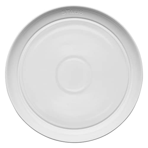 Staub Ceramic Dinnerware 4-pc 9-inch Salad Plate Set - White
