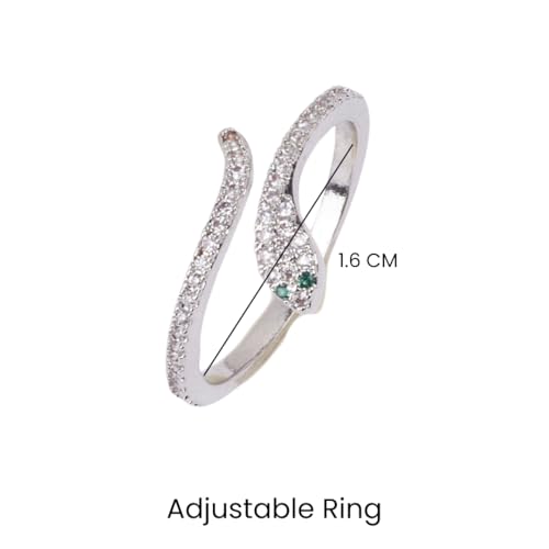 Image of SALTY Anti Tarnish Finger Ring for Women | Adjustable Fancy Jewellery Design | Fashion Accessories for Girls | Minimal Jewelry | Gift for Diwali, Christmas, Marriage, Birthday