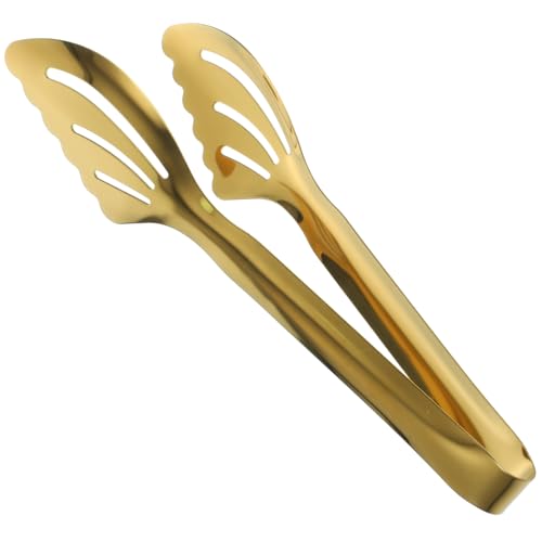 Ciieeo Buffet Food Tongs Ergonomic Stainless Steel Dessert Clip Compact Serving Utensils for Bread Appetizers and Outdoor Activities Easy to Use and Store