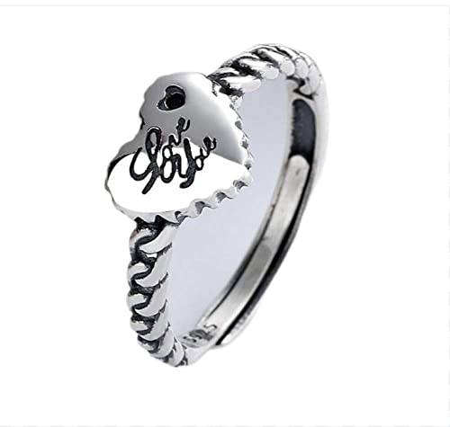 Bague ours ajustable pour femme en argent rétro vintage