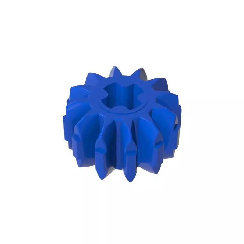 32270 Gear Technic Gear 12 Tooth Double Bevel 10 Pieces GDS-1102 Compatible with Lego Building Blocks Color:Blue