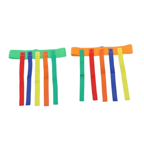 FELTECHELECTR 2Sets Catch Tail Games Belt of Interactive Pull Tails Activity Props for Outdoor Fun for Boys for Family Preschool Games Design