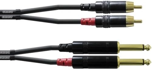 CORDIAL Przewód audio podwójne jack mono/rca 3 m