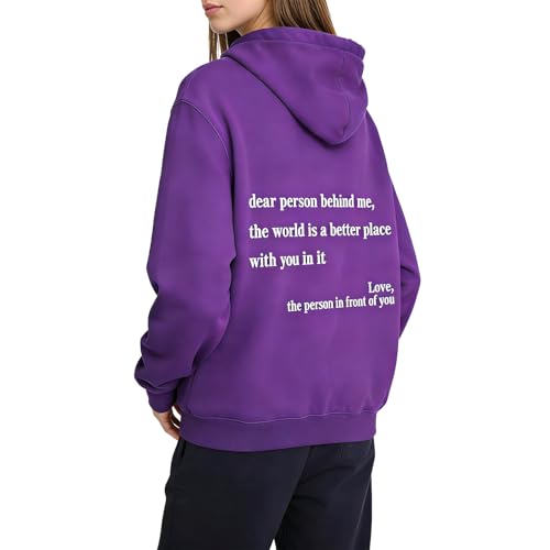 You Are Enough Hoodie Dear Person Behind Me Sweatshirt Gift Merch Women Men Inspirational Faith Purple
