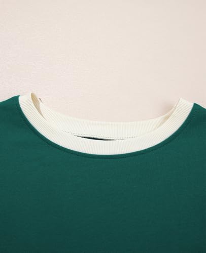 SELINK Lounge Sets for Women 2 Piece Skirt Colorblock Drop Shoulder T Shirt and Skort Set Summer Tracksuits4