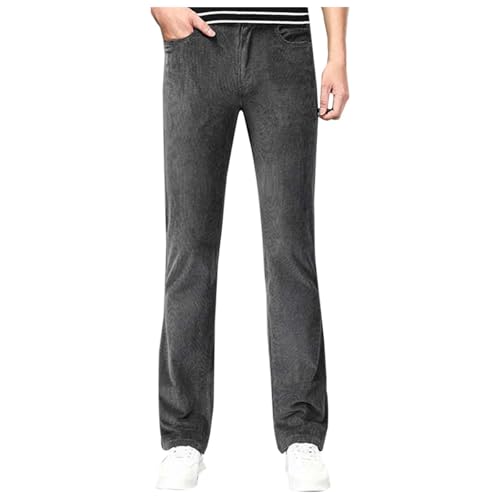 Pantalon évasé extensible disco hommes en velours côtelé marron vintage pattes d'éph