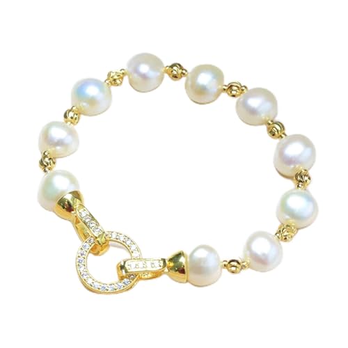 Bracelet perles d'eau douce bleu femme bijoux perles baroques naturelles irrégulières 45cm