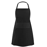 Delantal grande que cubre desde el pecho hasta la rodilla proporciona una gran cobertura y protección contra la grasa de la cocina, derrames y manchas de alimentos.