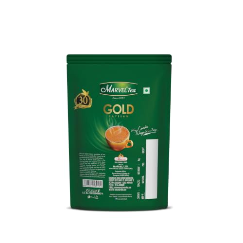 Image of Marvel Tea Gold Pattian Premium Assam CTC Tea 1kg | Blend of Extra Long Leave of Assam & Darjeeling | Strong & Refreshing Black Milk Tea | Rich Flavour | Daily Chai, Everyday Family Value Pack