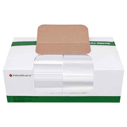 ValueGuard Trash Can Liner-24 x 24- Wholesale 1000 Count Garbage Bags on Perforated Roll 7-10 Gallon Multipurpose for Office Bathrooms Business Home Commercial and Industrial Needs