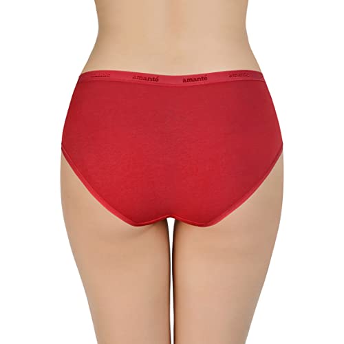 Image of Amante Solid Cotton Low Rise Hipster Panty Pack(Pack of 3)
