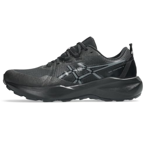 ASICS Men's Gel-Venture 11 Running Shoes, 8, Black/Carrier Grey