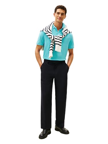 Image of Tommy Hilfiger Men's Short Sleeve Cotton Pique Polo Shirt in Classic Fit