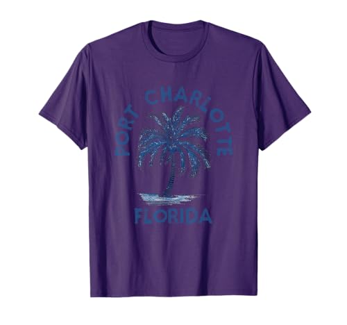 Vintage Port Charlotte Florida Palm Tree FL Retro T-Shirt