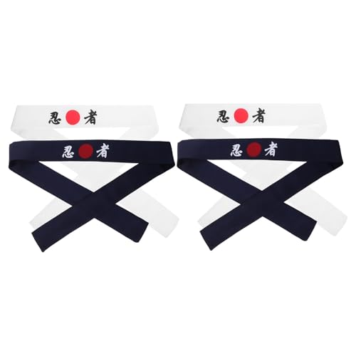Diademas Anchas de Cocina con diseño ninja y pack de 4 unidades para profesionales y adultos