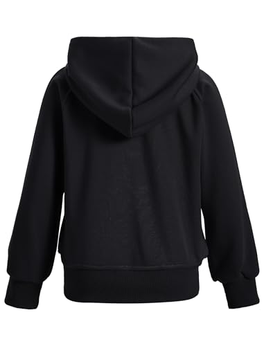 OBEEII Little Girls Sweatshirt Fleece Long Sleeve Zip Up Hoodies Half Zipper Sweatshirt with Pockets Fall Winter Pullover Top3