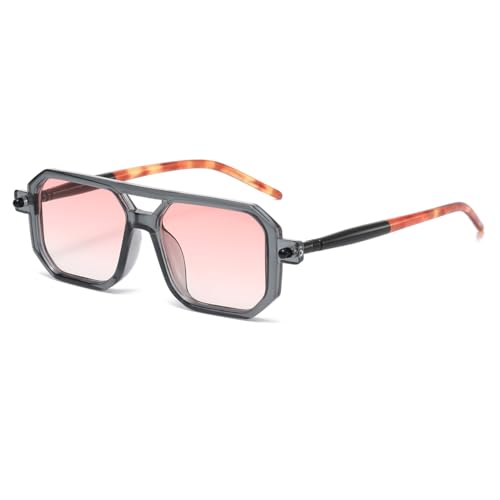 Image of Vintage Square 70s Aviator Sunglasses for Women Men Retro Classic Flat Aviator Frame Sun Glasses UV Protection