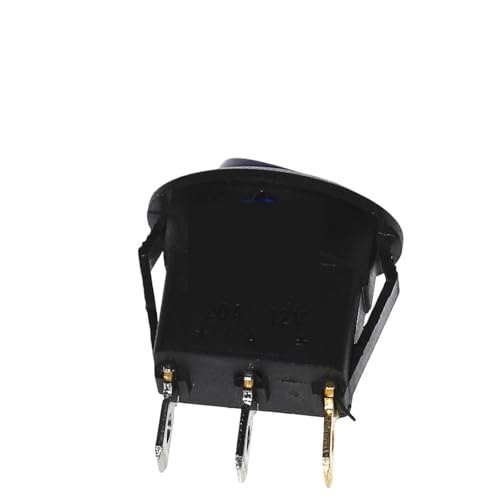Interruptor LED redondo SPST con iluminación amarilla para control fácil en tablero 4