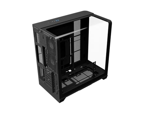 Image of Thermaltake View 390 TG; Mid Tower; 2x120mm CT PWM Fans Included; 360mm Radiator Support; 460mm GPU Clearance; Hidden Connector Support; Rotatable PCIe Slots; Black; CA-11F-00M1WN-01