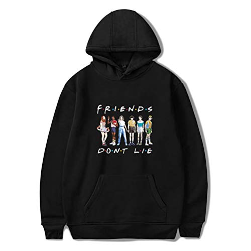 EisEyen Caras Extraño Las Cosas con Capucha Sudaderas con Capucha y Sudaderas de Otoño Amigo Don't Lie Hip Hop Sudaderas con Capucha de Invierno