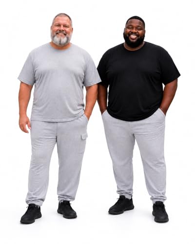 Image of MC BIG & TALL Men's Big and Tall T-Shirts - Stretch Cotton Crewneck T-Shirt Sizes 3X-10X - Durable & Breathable Everyday Tee