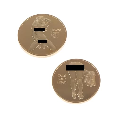 Acxico 2 pcs Double Side Sexy Woman Coin Adult Challenge Lucky Girl Commemorative Coins, LY1457
