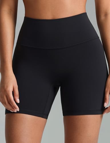 Colorfulkoala Dreamlux No Front Seam High Waist Biker Shorts for Women 6" Inseam Workout Yoga Shorts2