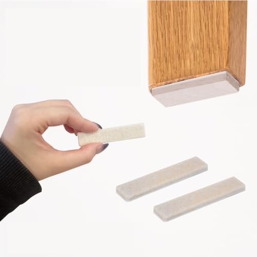 サンゴ 床キズ防止シール 42枚入 長方形 1.5x7cm フェルト 傷防止床 保護 床キズ防止 クッション材 保護シール 騒音対策 騒音軽減 振動対策 椅子の足カバー 保護パット (3)