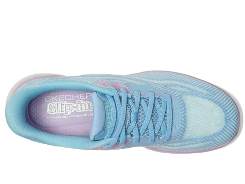 Skechers Women's Go Walk Joy Lynzee Hands Free Slip-Ins Sneaker, Blue/Lavender, 10